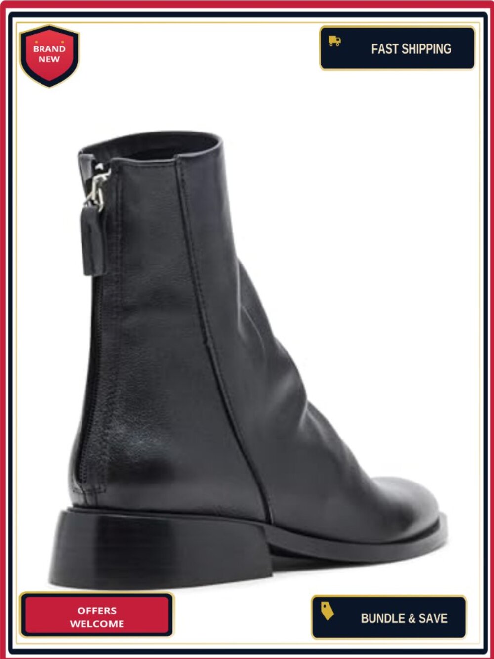 Steve Madden Nexie Leather Ankle Bootie Zip Closure View 6